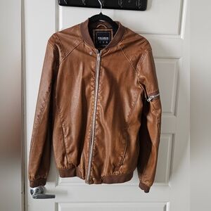 Pull&Bear Men's Brown Bomber Jacket